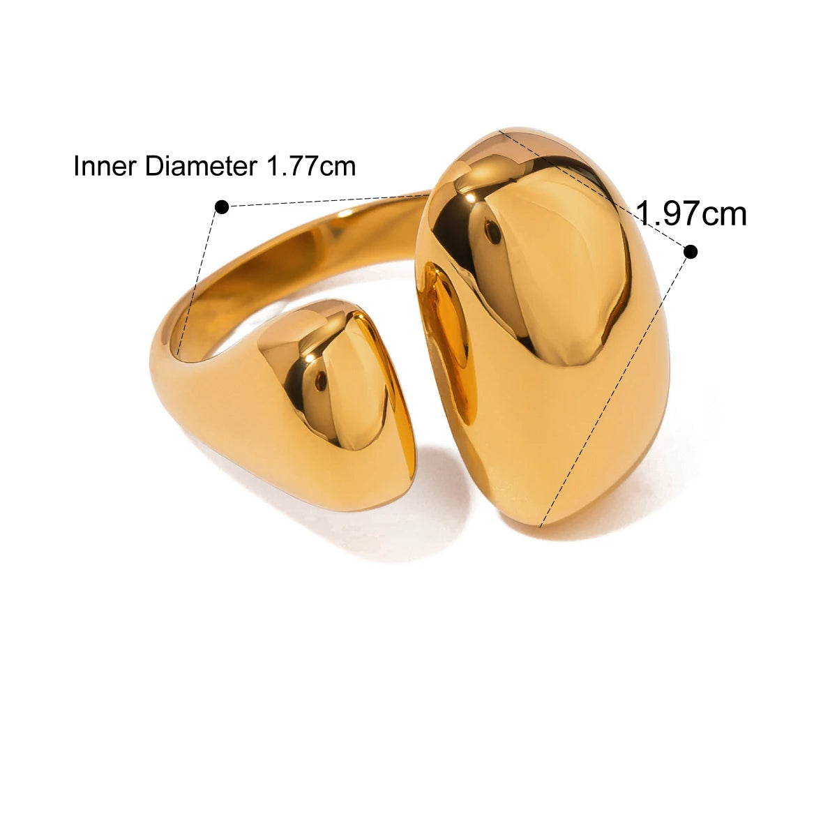 Luxe Jewels 316L Stainless Steel Ring – High-Quality Waterproof Gold Jewelry
