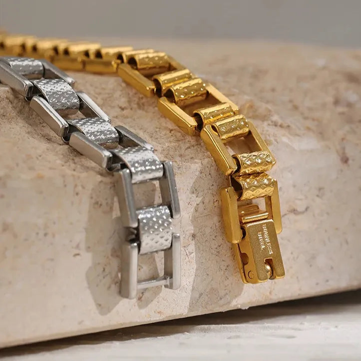 316L Stainless Steel Shell Numeral Charm Bracelet -  Tarnish Proof and Waterproof