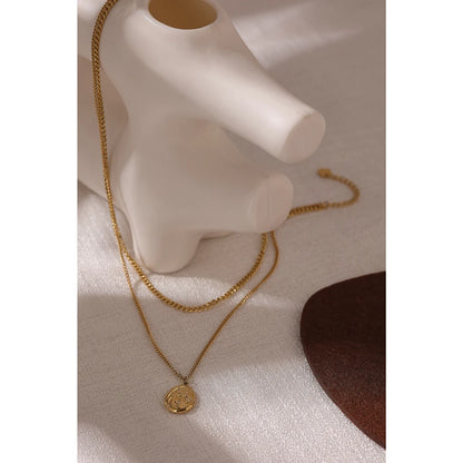 Layered Geometric Necklace for Women – 316L Stainless Steel Modern Jewelry