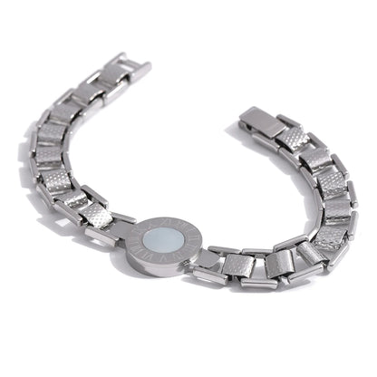316L Stainless Steel Shell Numeral Charm Bracelet -  Tarnish Proof and Waterproof
