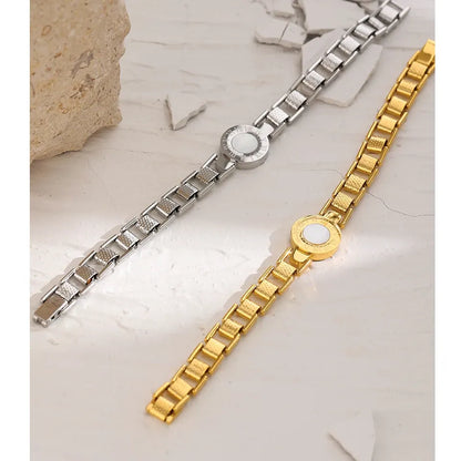 316L Stainless Steel Shell Numeral Charm Bracelet -  Tarnish Proof and Waterproof