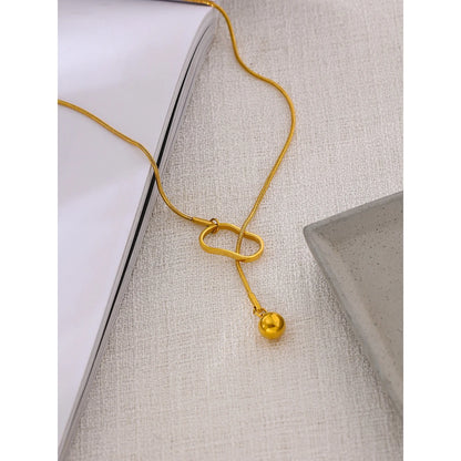 Chic Geometric Necklace – Gold Plated Long Statement Necklace