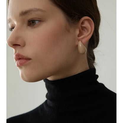 Modern Enamel Water Drop Earrings – Fashionable Jewelry