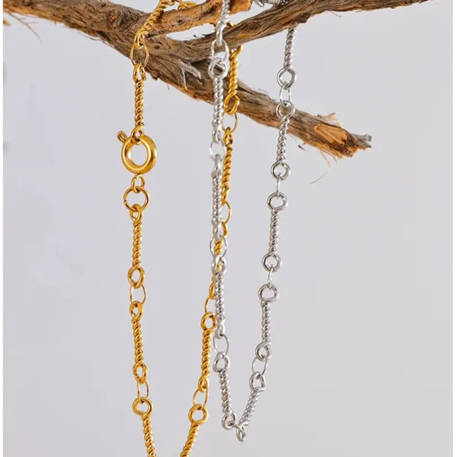 Twisted Bracelet – 18K Gold Plated Stainless Steel