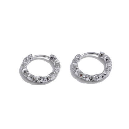 20mm / 15mm Round Daily Wear Hoop Earrings Waterproof Jewelry Women Minimalist Stainless Steel