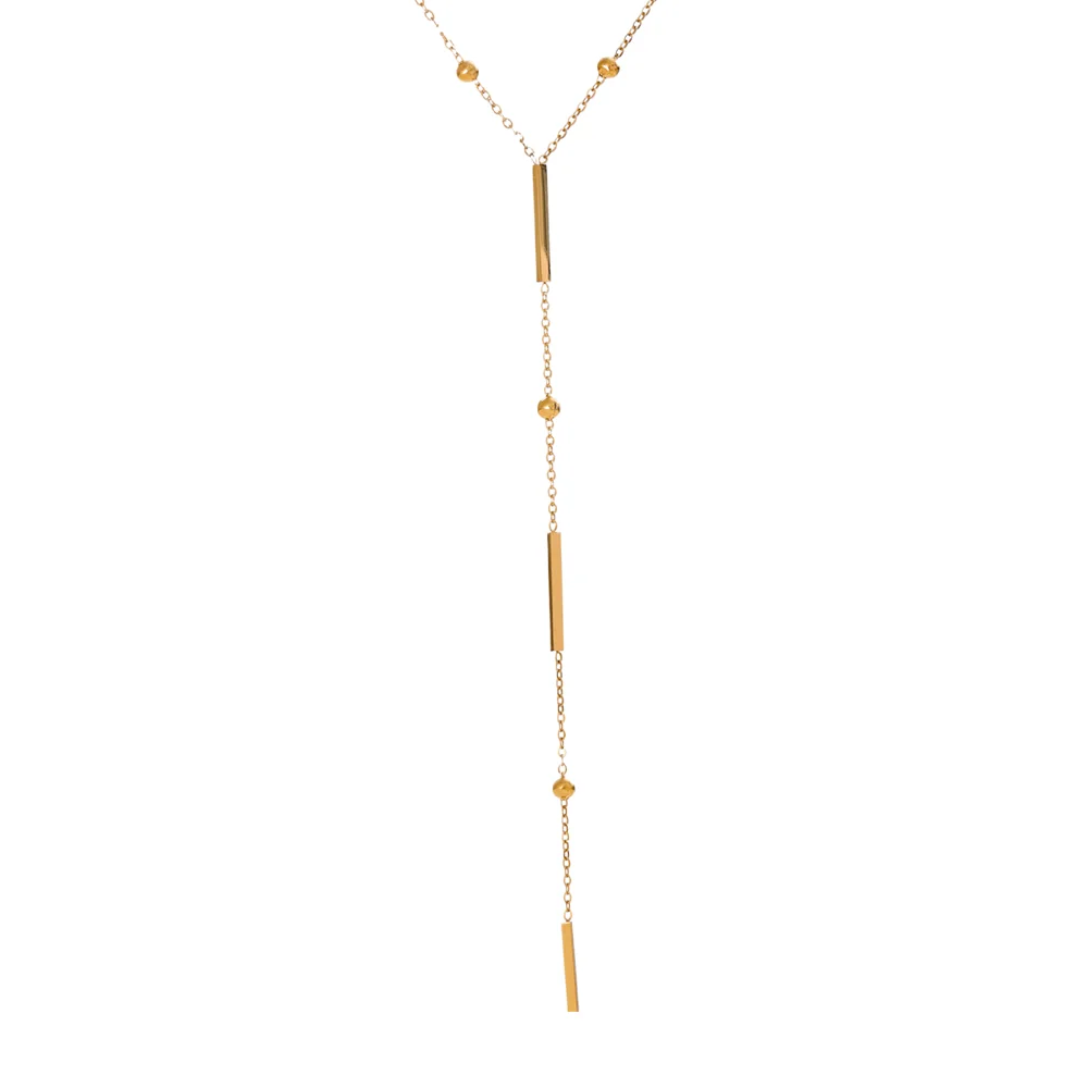 Thin Long Necklace – 316L Gold Stainless Steel Chic Jewelry