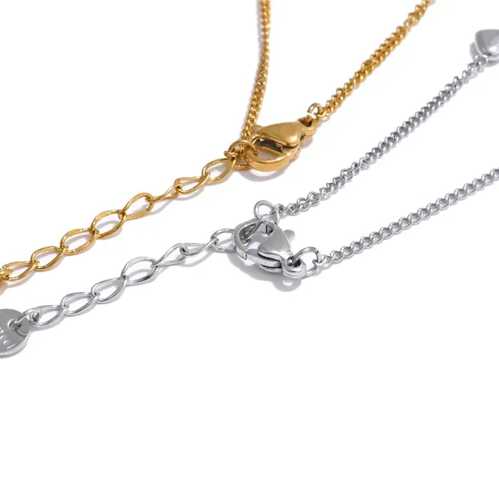 Zirconia Heart Anklet – Gold Plated Stainless Steel