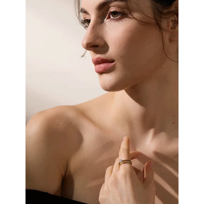 Luxe Jewels Cubic Zirconia Stainless Steel Double - Romantic Gold Plating Jewelry