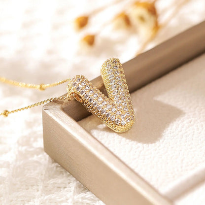 A - Z Letter Pendant Copper Necklace – Unisex