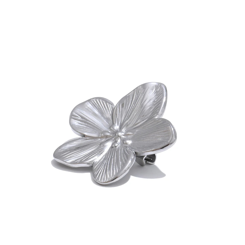 18K Gold Flower Brooch – Flower Broochl Waterproof Pin