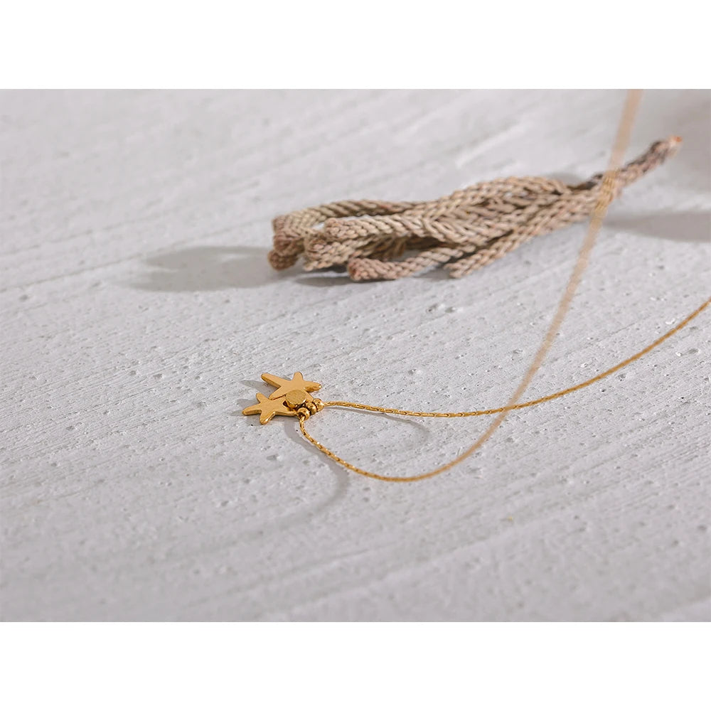 Starfish CZ Pendant Necklace – Gold Plated