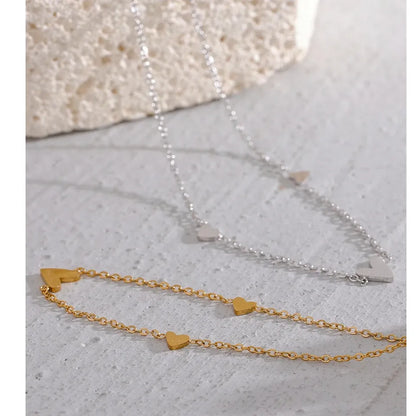 Heart Charm Anklet – Gold & Silver 18K PVD Stainless Steel