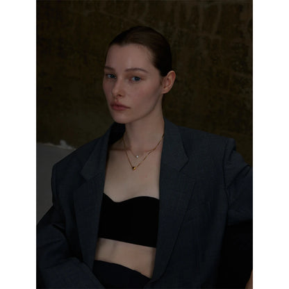 Two-Layer Heart and Pearl Necklace – Elegant Pendant Jewelry