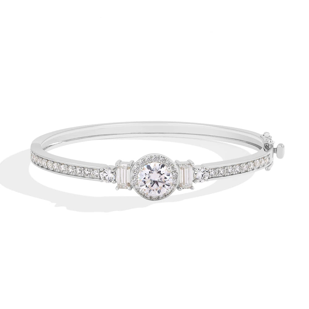 Premium Silver Moissanite Bracelets 18K Gold Plated 4.5 Carat D VVS1 Moissanite (Diamond Tester Passed with Certificate)