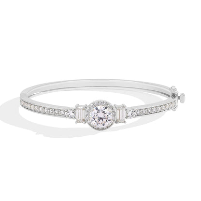 Premium Silver Moissanite Bracelets 18K Gold Plated 4.5 Carat D VVS1 Moissanite (Diamond Tester Passed with Certificate)
