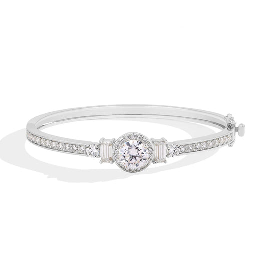 Premium Silver Moissanite Bracelets 18K Gold Plated 4.5 Carat D VVS1 Moissanite (Diamond Tester Passed with Certificate)