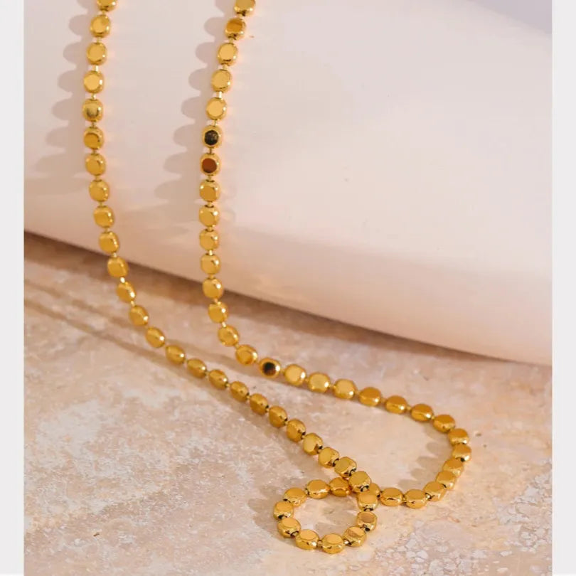 Exquisite 18K Gold Plated Stainless Steel Tarnish Free Necklace