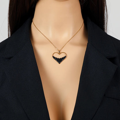 Hollow Heart Jewelry Set – 316L Stainless Steel Necklace & Earrings
