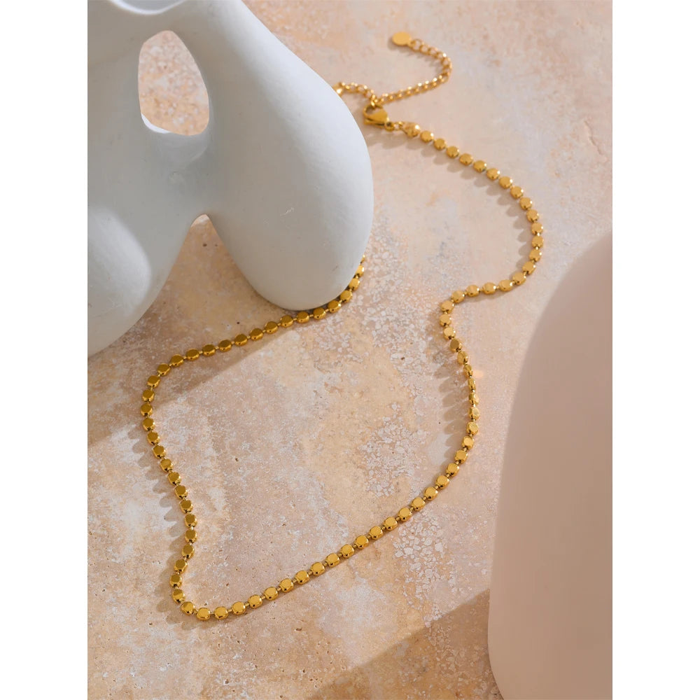 Exquisite 18K Gold Plated Stainless Steel Tarnish Free Necklace