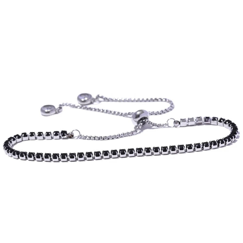4MM Cubic Zirconia Tennis Bracelet – Gold Plated Stainless Steel Water Resistant