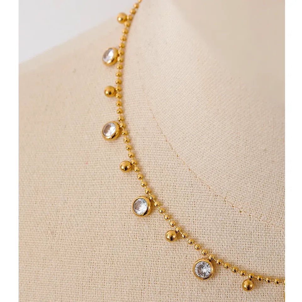 Cubic Zirconia Necklace and Bracelet Set – Luxury Sparkling Jewelry Set