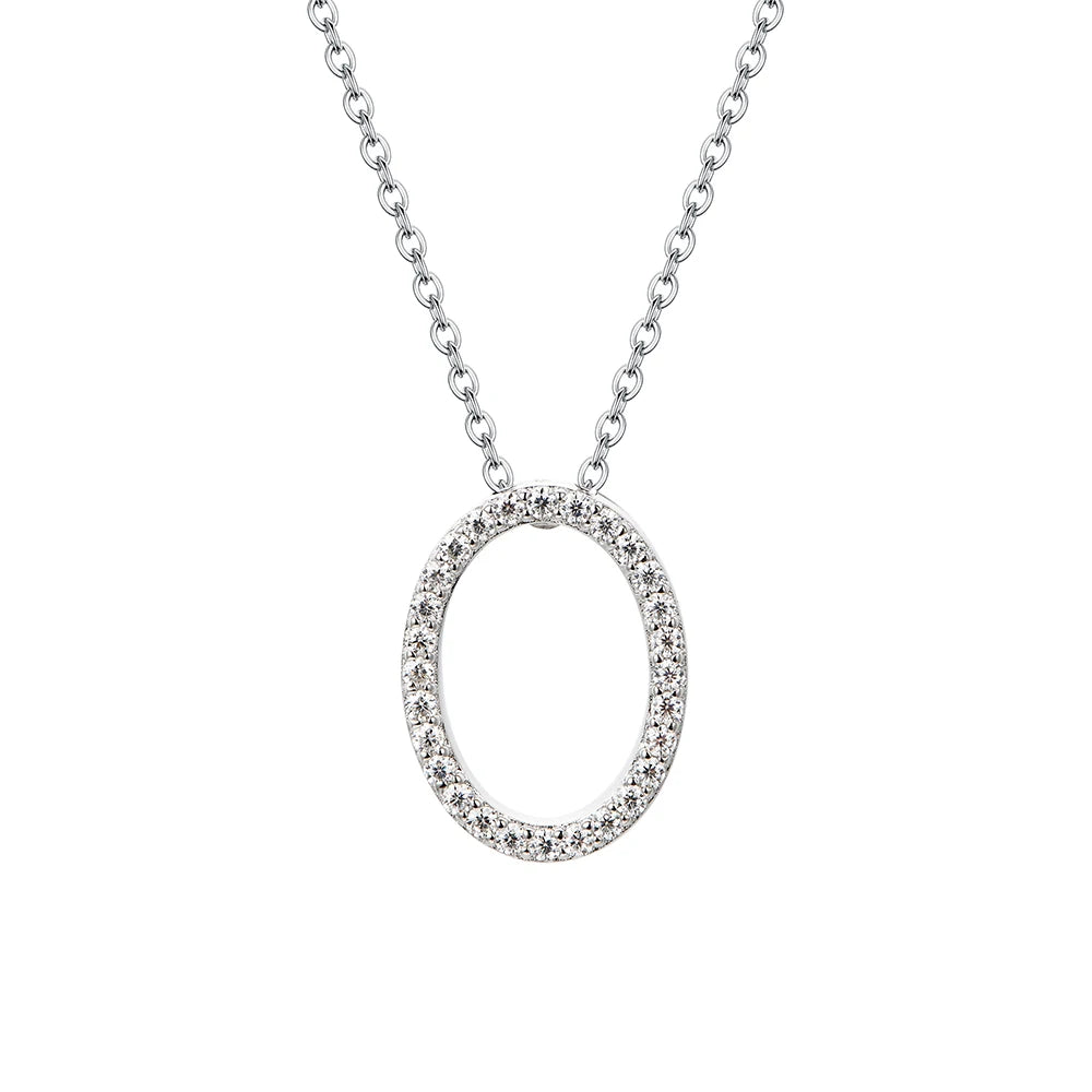 Valentine's Day Gift  - Letter Necklaces Pendants 100% 925 Sterling Silver Unisex (D VVS1 Colour Moissanite)Jewelry