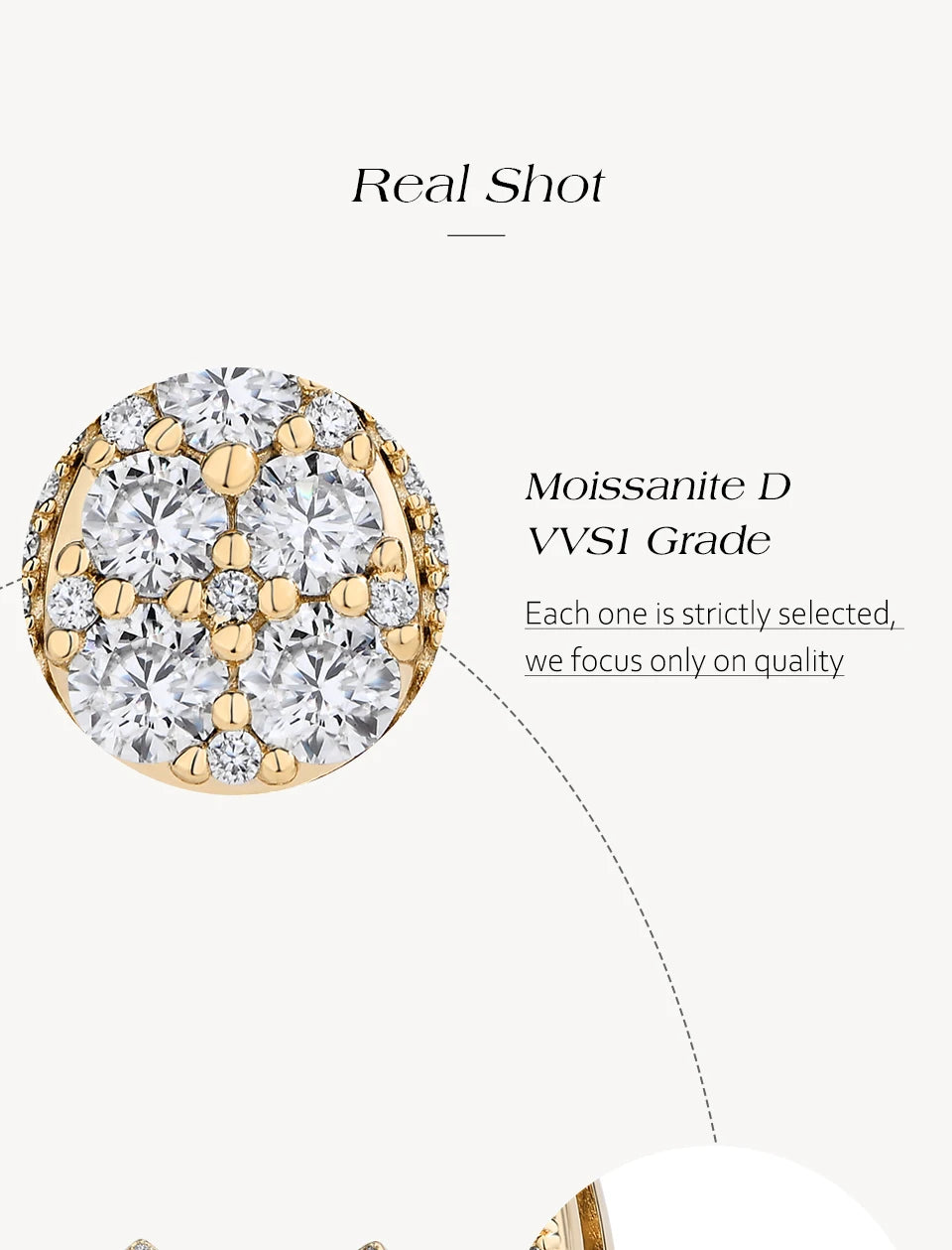 Luxe Jewels Teardrop Shape Earrings Moissanite - Round Cut 925 Sterling Silver Rhodium Plated For Women