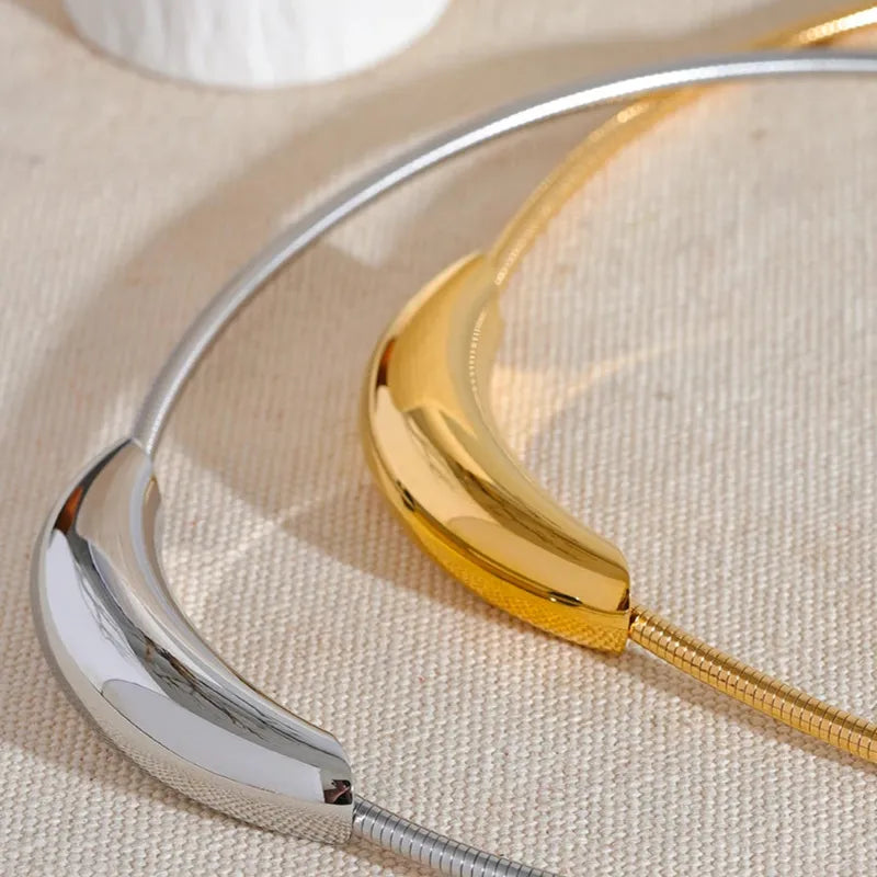 Gold Necklace – Waterproof Stainless Steel Statement Jewelry