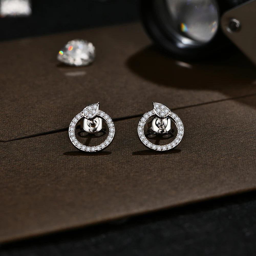 Moissanite Stud Earrings for Women - 925 Sterling Silver