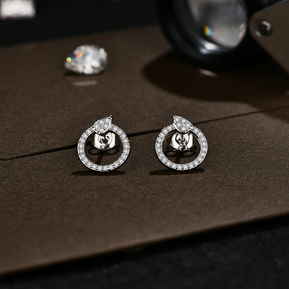 Moissanite Stud Earrings for Women - 925 Sterling Silver