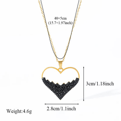 Hollow Heart Jewelry Set – 316L Stainless Steel Necklace & Earrings