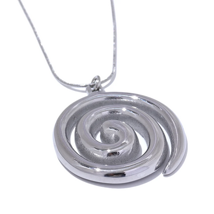 Round Circle Pendant Necklace – Gold 18K Stainless Steel