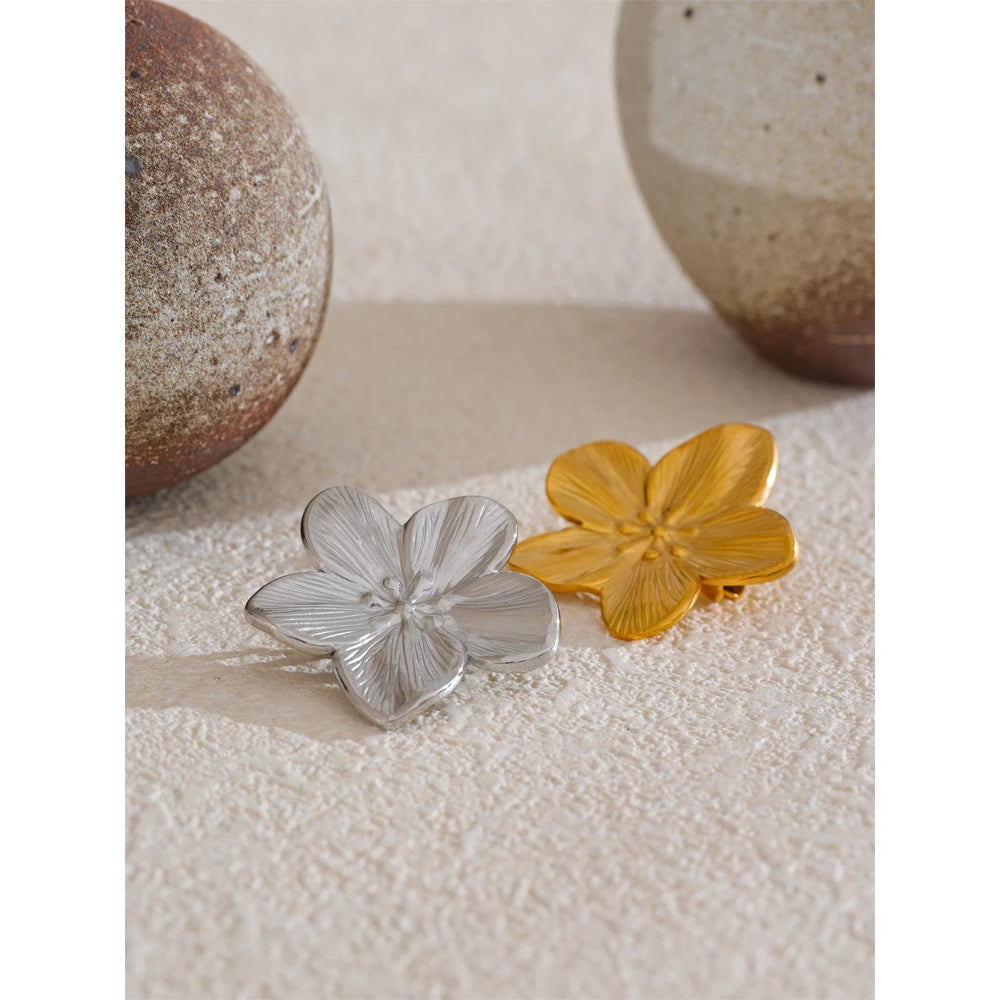 18K Gold Flower Brooch – Flower Broochl Waterproof Pin