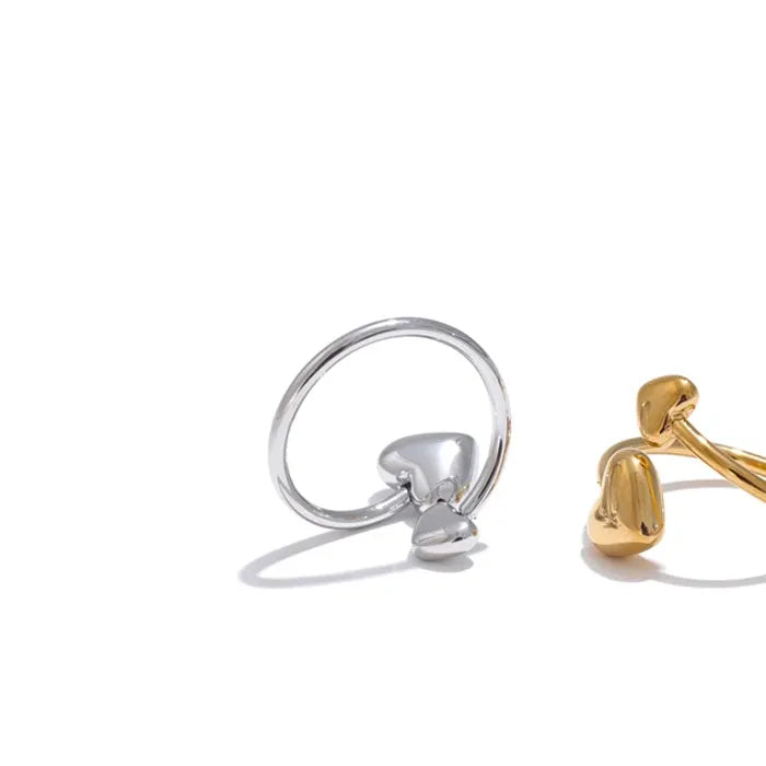Luxe Jewels Handmade Stainless Steel Heart Ring – High-Quality Waterproof Jewelry