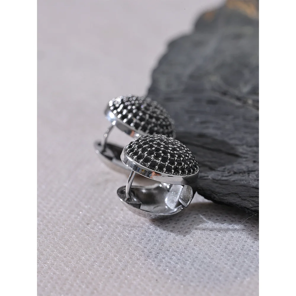 Multi-Color CZ Hollow Hoop Earrings – Gold Plated