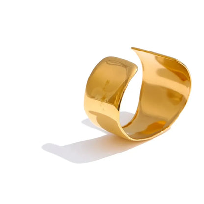 60mm Wide Cuff Bracelet – 18K Gold Plated Stainless Steel