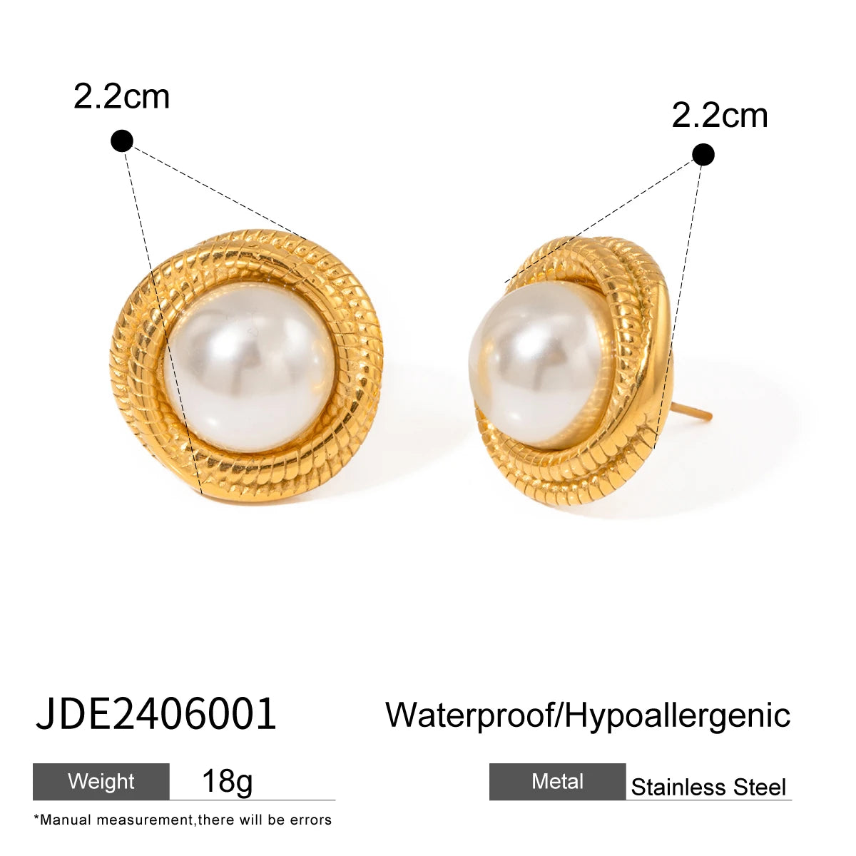 Uworld High Quality Imitation Pearls Drop Stainless Steel Golden Korean Hoop Earrings Charms Fashion Jewelry Bijoux Femme Gift