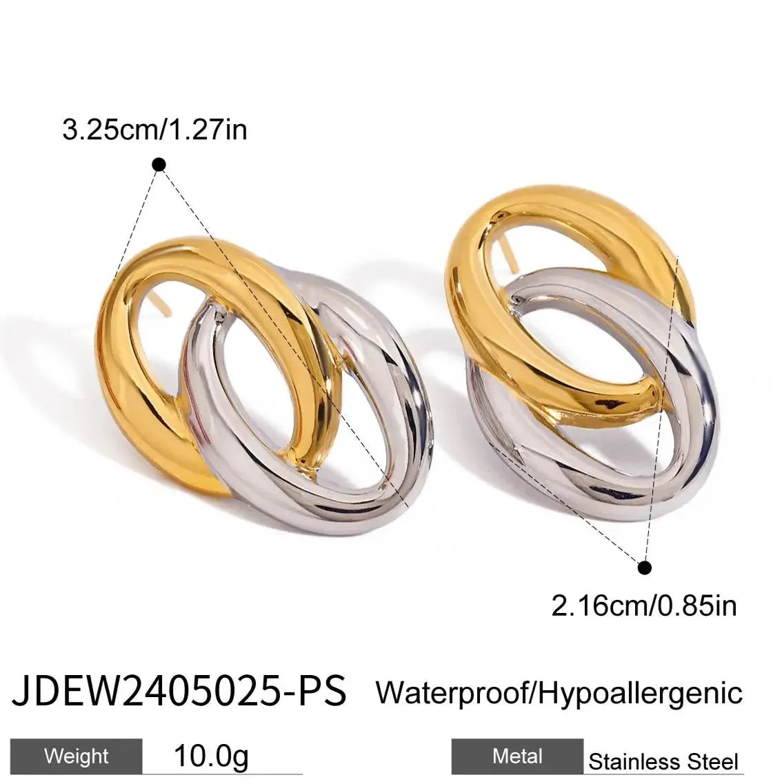 Minimalist Round Tarnish Free Stud Earrings – Gold Plated