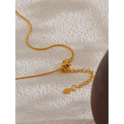 Red Enamel Heart Pendant Necklace – 316L Stainless Steel