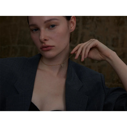 Gold & Platinum Plated Cross Necklace – Chic Religious Jewelry