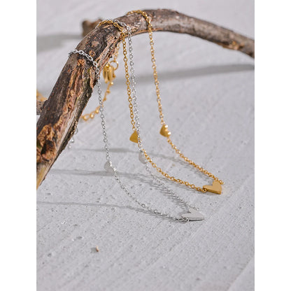 Heart Charm Anklet – Gold & Silver 18K PVD Stainless Steel