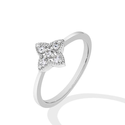 Luxe Jewels Elegant Designer S925 Silver Moissanite Ring For Women (5 Moissanite Stones)