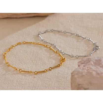 Twisted Bracelet – 18K Gold Plated Stainless Steel