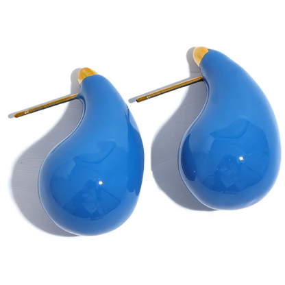 Modern Enamel Water Drop Earrings – Fashionable Jewelry