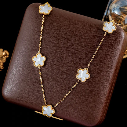 Clover Leaf Jewelry Set – Waterproof Stainless Steel 3-Piece Set