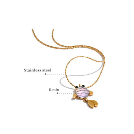 Lucky Goldfish Necklace – 18K Gold Plated Waterproof Pendant