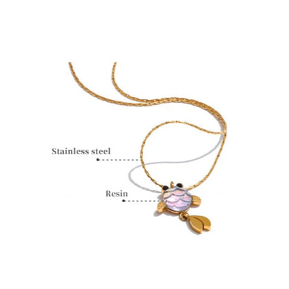 Lucky Goldfish Necklace – 18K Gold Plated Waterproof Pendant