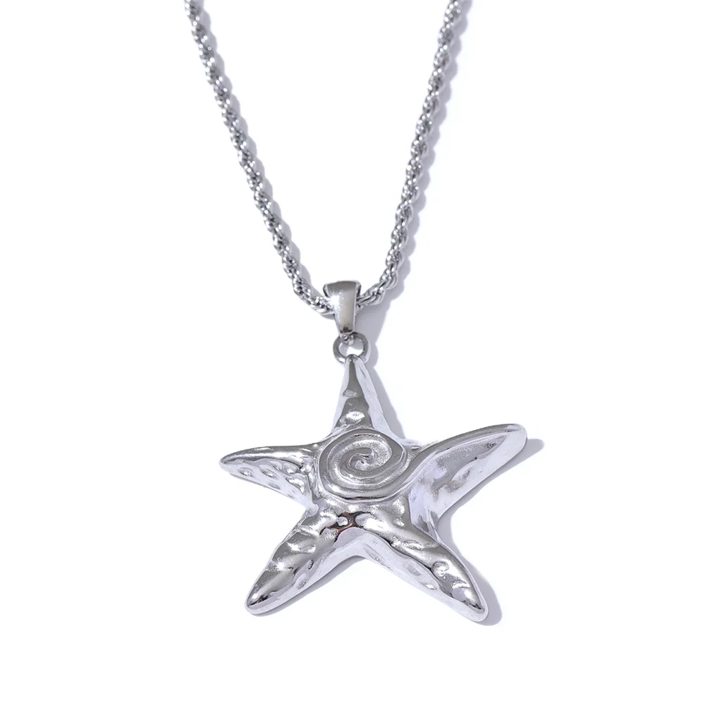 Handcrafted Gold Starfish Pendant Necklace – Ocean-Themed Jewelry