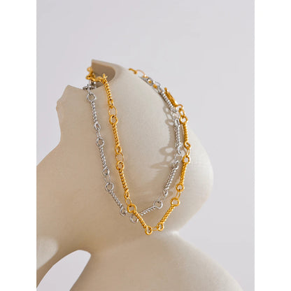 Twisted Bracelet – 18K Gold Plated Stainless Steel