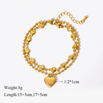 Green Crystal Clover Charm Bracelet – Waterproof Stainless Steel Bangle